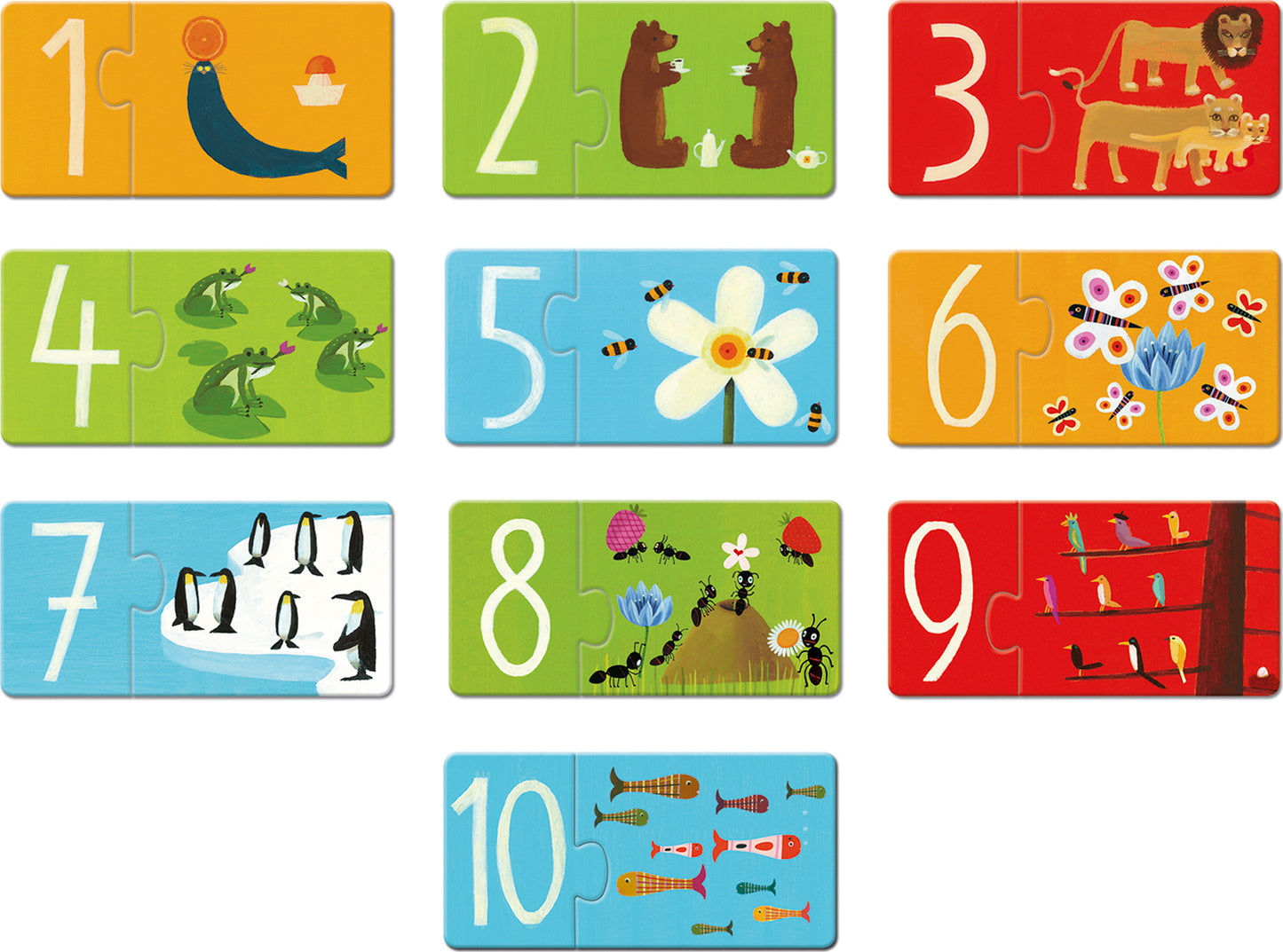 Numbers Puzzle Duo Matching Activity