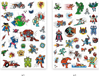 Heroes vs Villains Temporary Tattoos