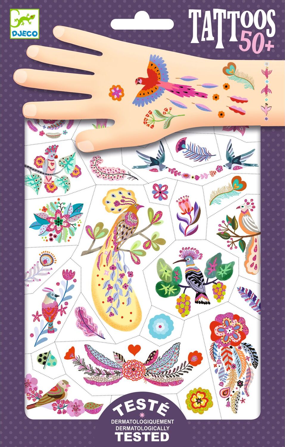 Bright Birds Temporary Tattoos