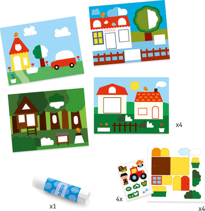 Djeco Hide And Seek Collage Craft Kit