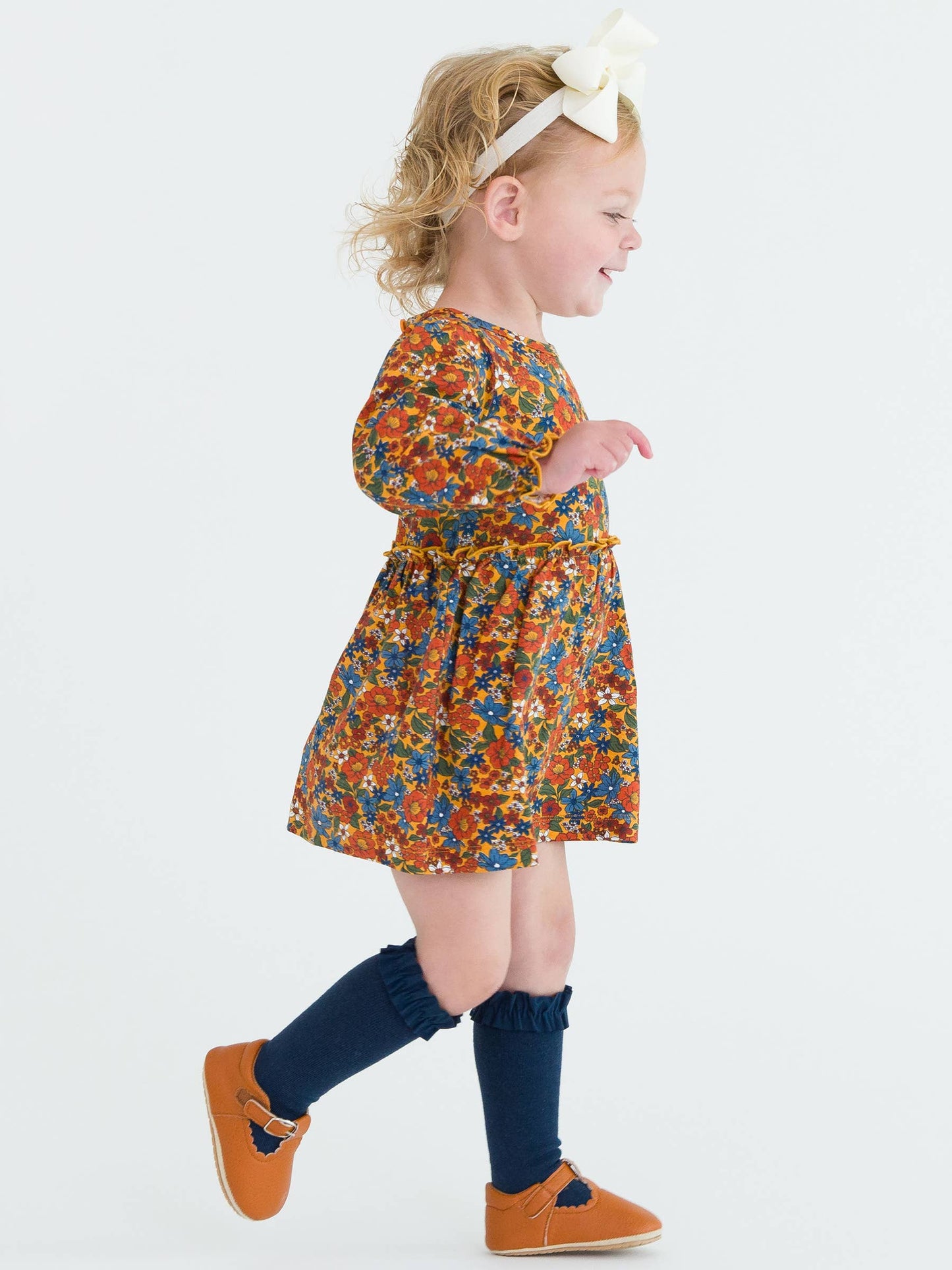 Olive, Navy, & Eggplant 3-Pack Knee High Ruffle Socks