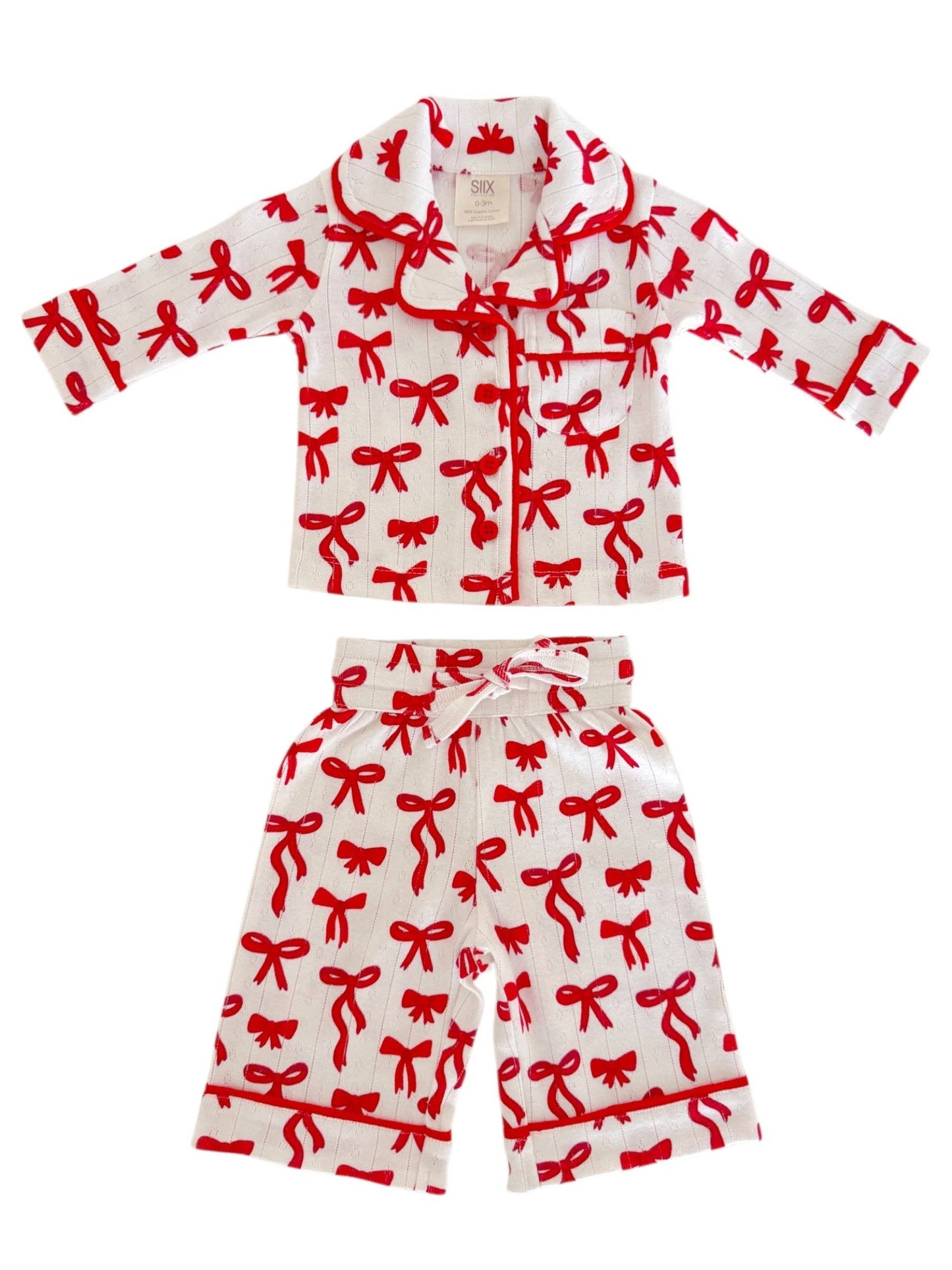 Red Bows Pointelle Lounge Set