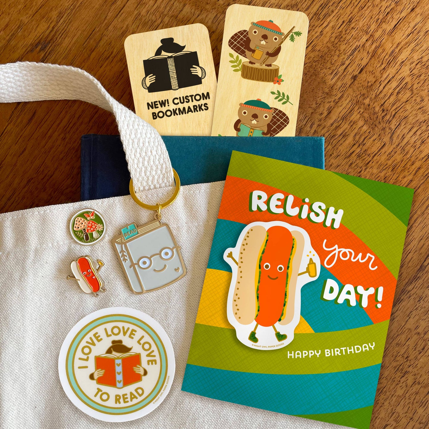 Relish Your Day! Hot Dog Sticker Birthday Card