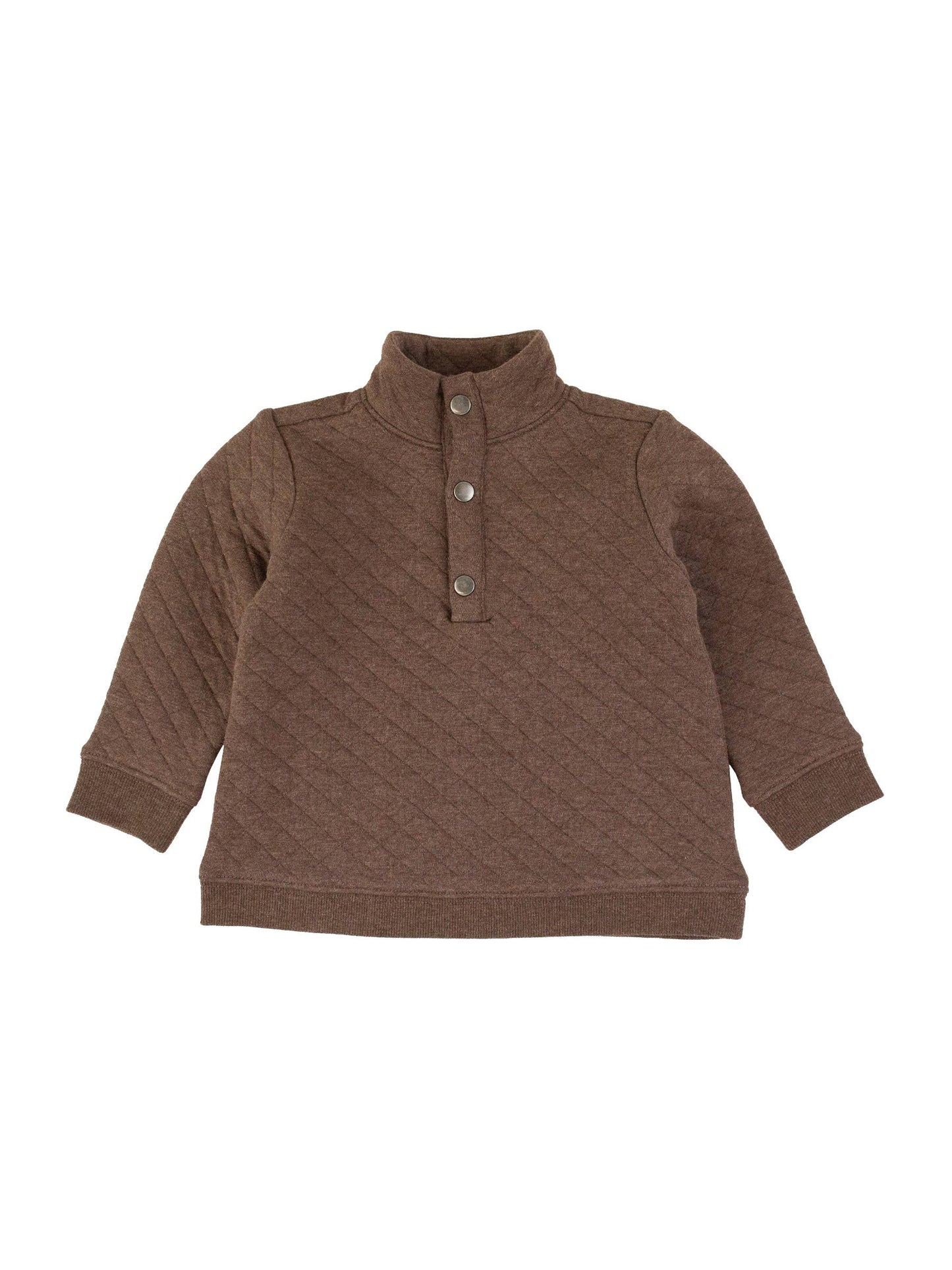 Heather Carafe Quilted Quarter Snap Sweatshirt