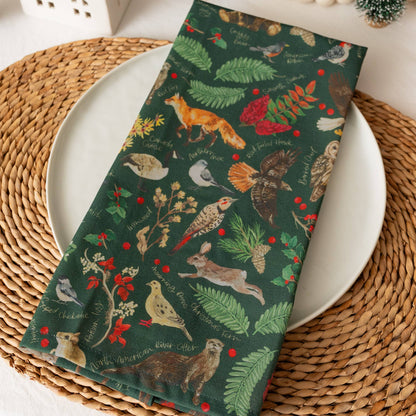 Winter Flora & Fauna Kitchen Towel