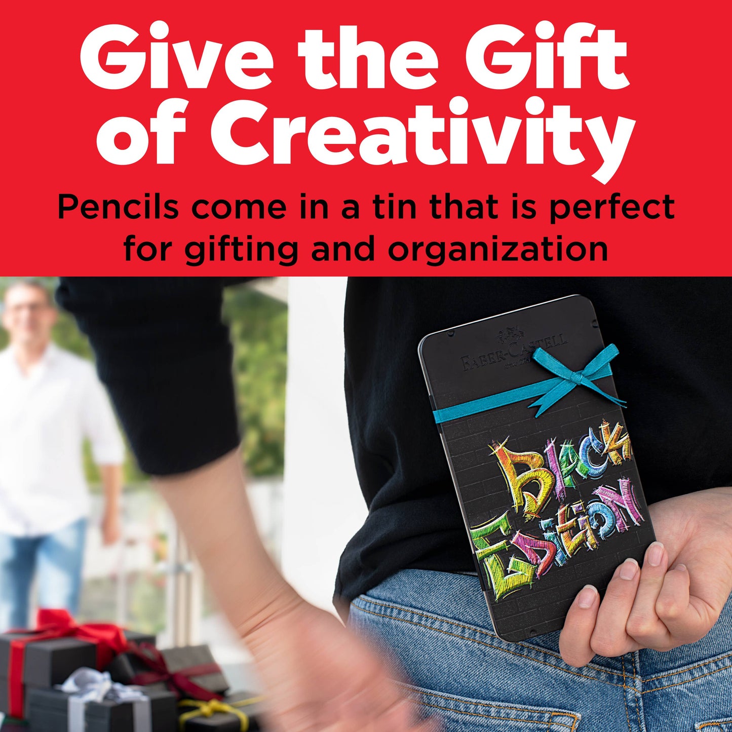 Super Soft Black Edition Colored Pencils, Gift Tin of 12