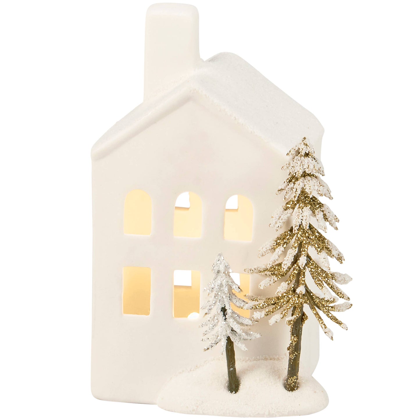 Lighted Winter House Figurine