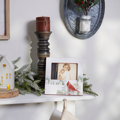 Winter Cardinal Photo Frame