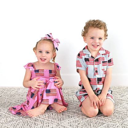 George Blue Flag 2pc Set