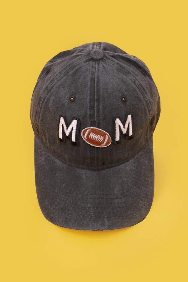 GAME DAY MOM FOOTBALL WASHED BASEBALL CAP