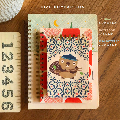 Party Lines Wood Notebook
