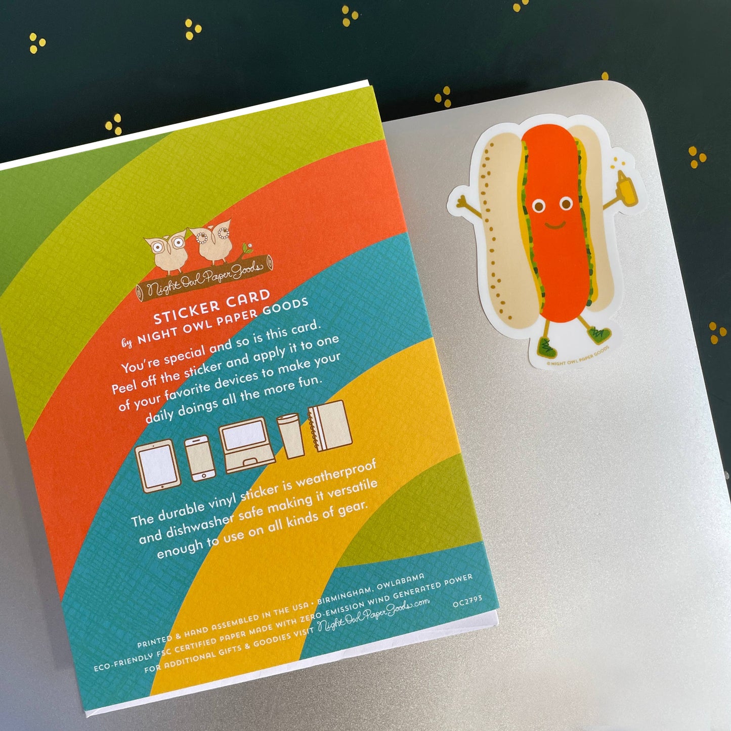 Relish Your Day! Hot Dog Sticker Birthday Card