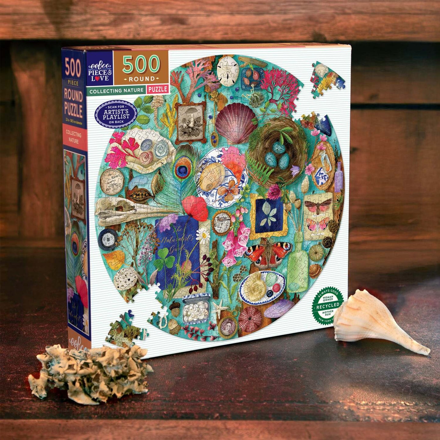 Collecting Nature (500 piece round puzzles)