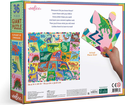 Alphabet of Dinosaurs 36 Piece Giant Puzzle