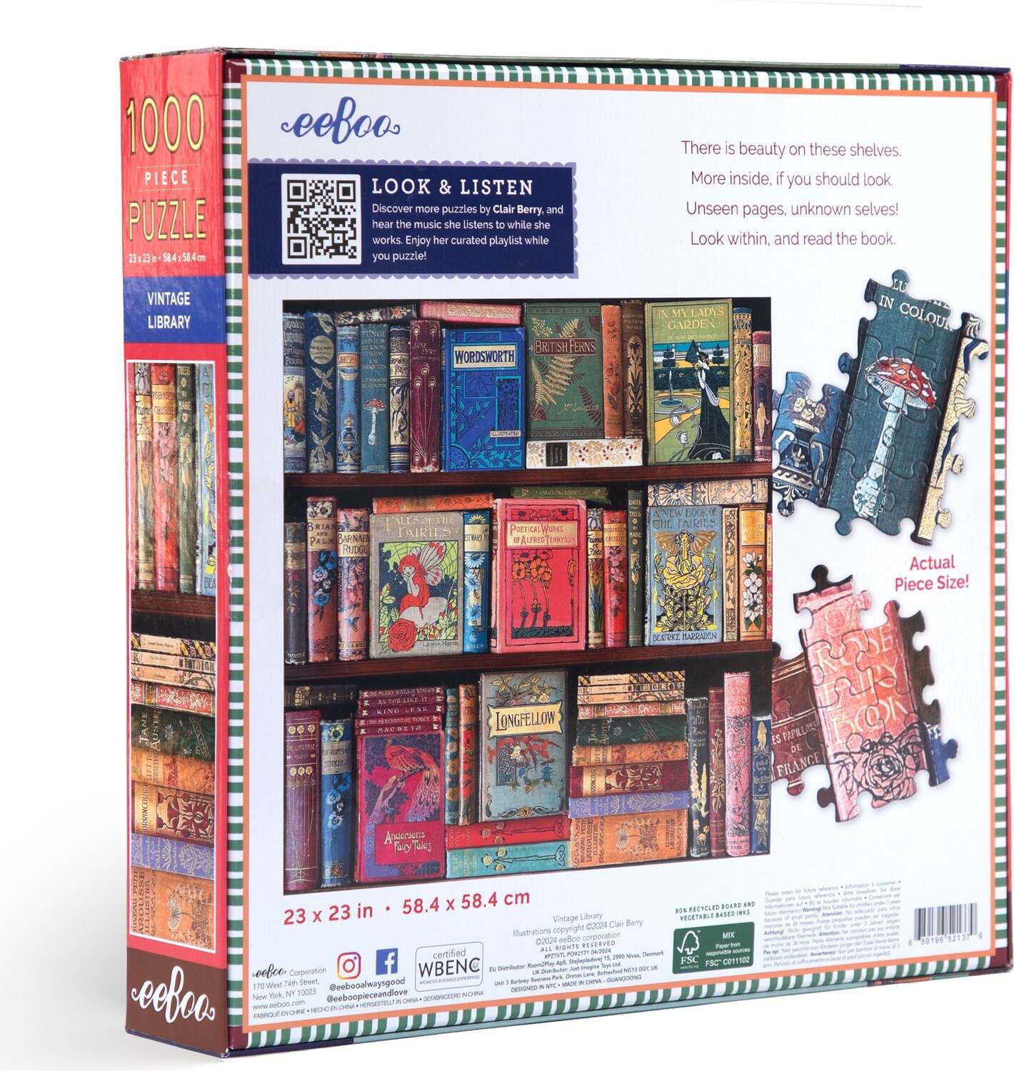 Vintage Library (1000 piece square puzzles)