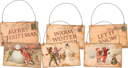 Snow Postcards Ornament