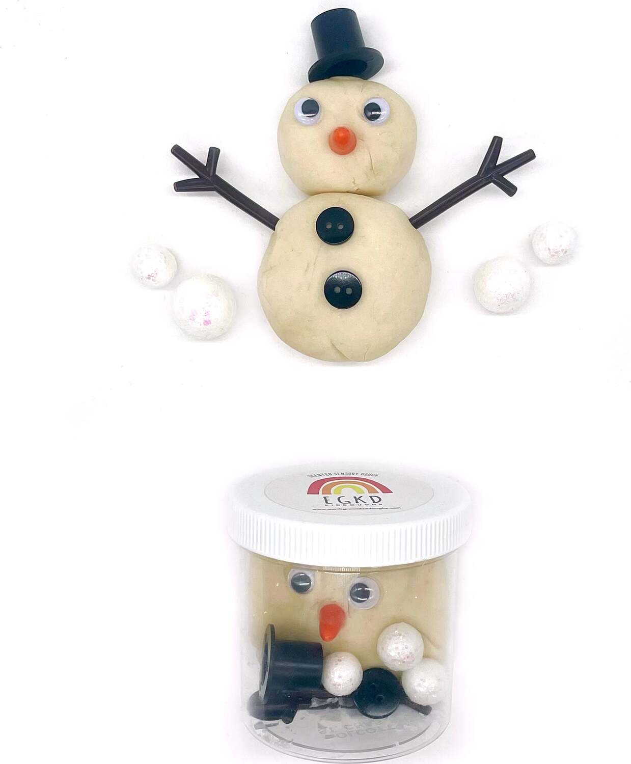 Snowman (Marshmallow) Mini Dough-To-Go