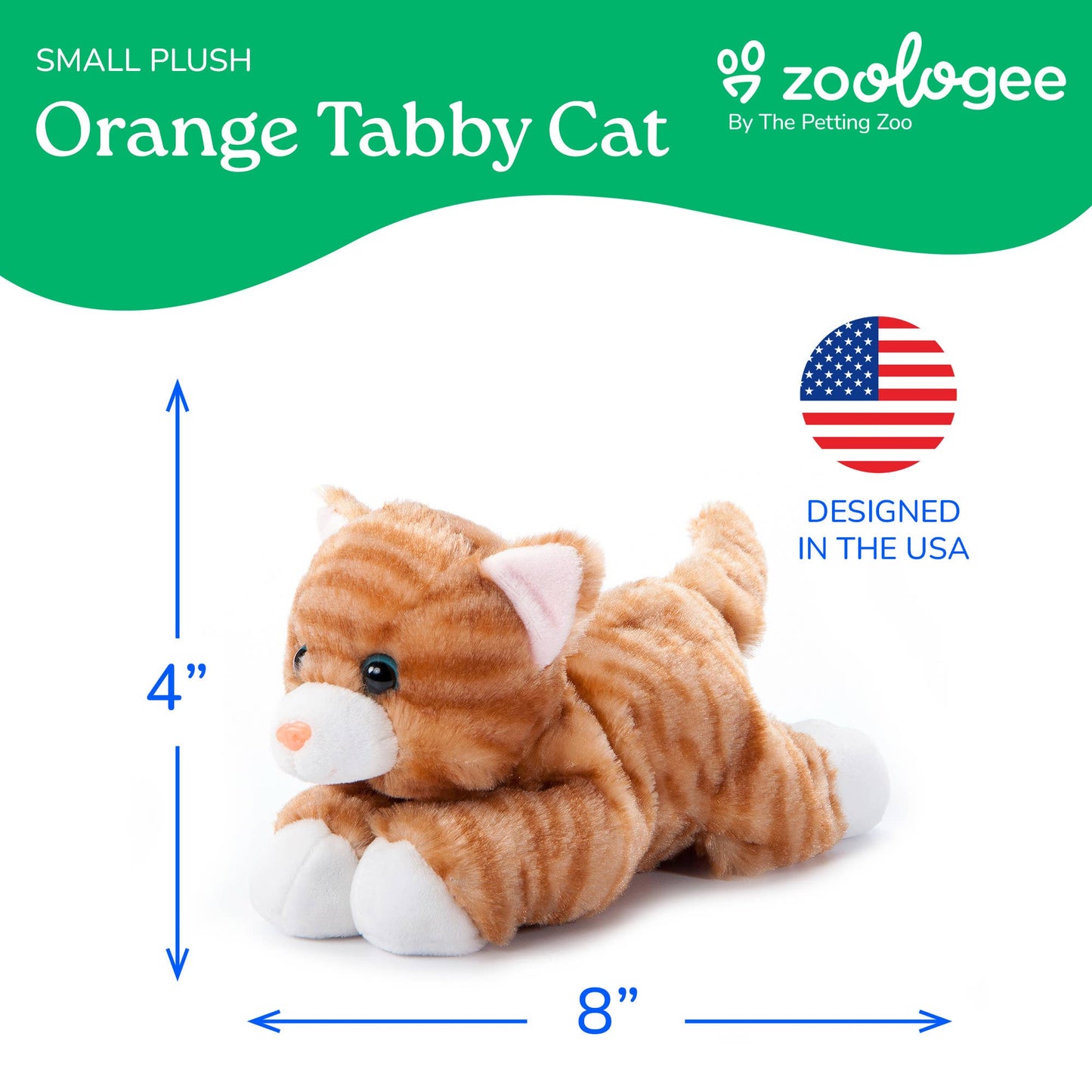 Orange Tabby Cat Scoopz 8"