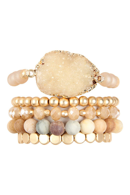 Druzy Stack Bracelet Set
