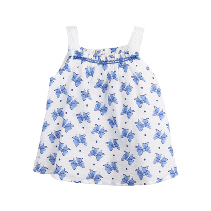 Bow Print Sleeveless Top