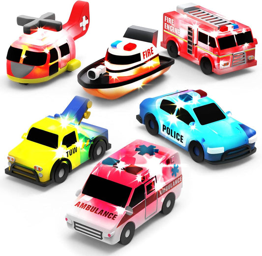 Emergency Cars Light Up Bath Toys