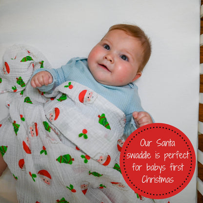 Santa Claus is Coming to Town Christmas Swaddle Blanket