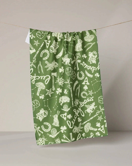 Lucky Draw Symbols Tea Towel