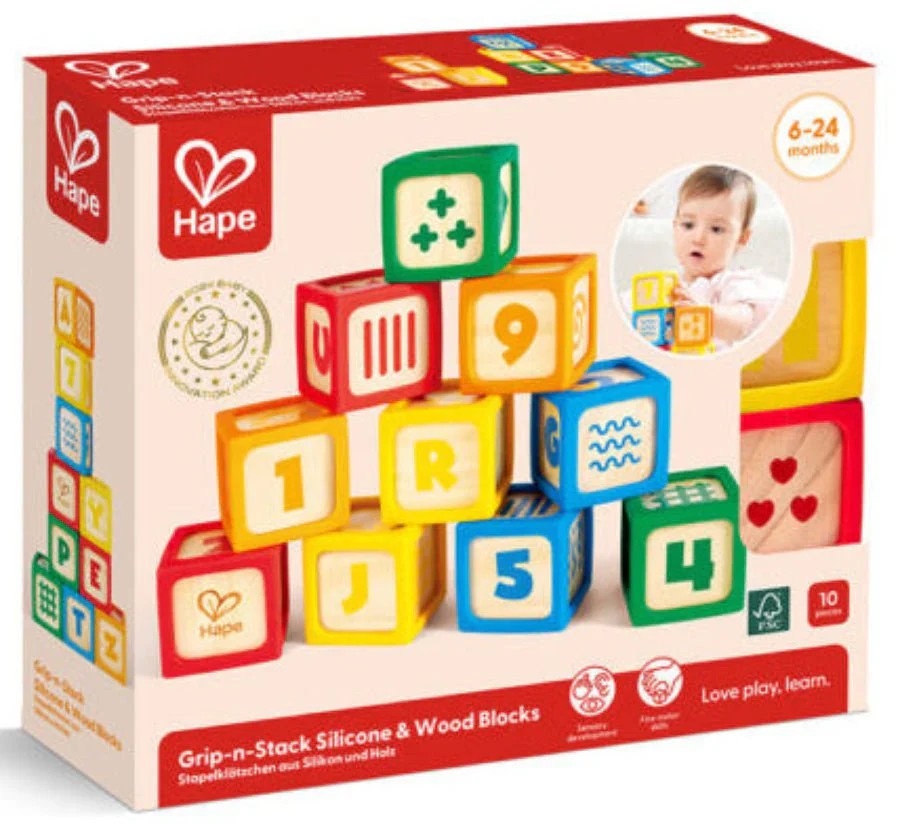 Grip-n-Stack Silicone & Wood Blocks