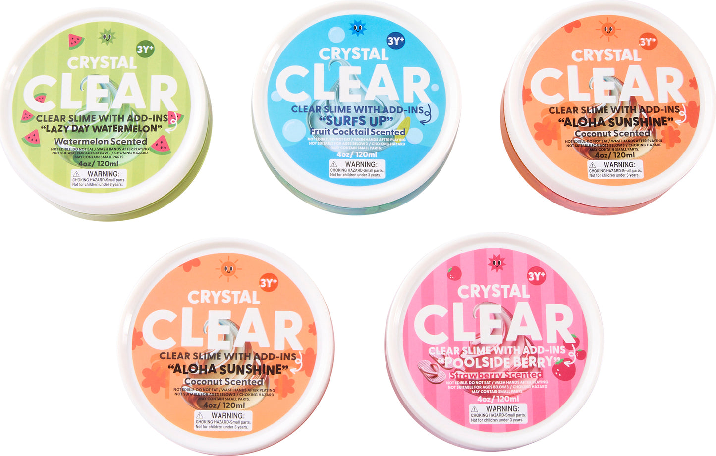 Clear Slime w/ adds-ins (assorted- 4 Styles)
