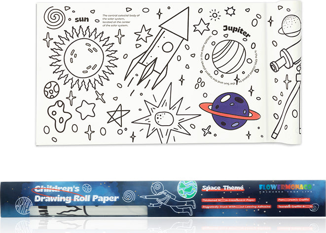 Coloring Rolling with Bonus Crayon - Space