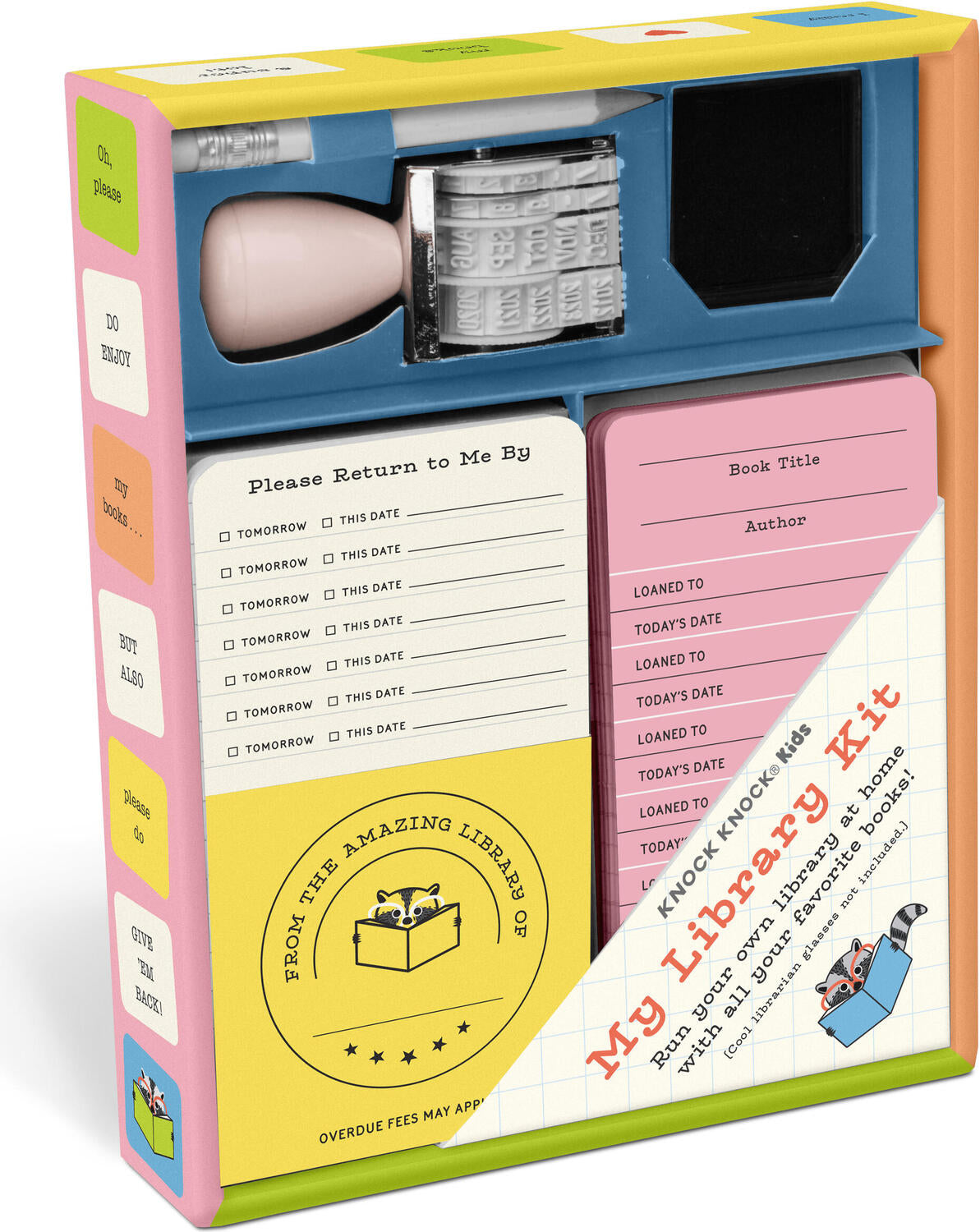 My Library Kit: Run Your Own Library At Home! Incl. Card Catalog Checkout Cards, Bookplates, Date Stamp & Inkpad