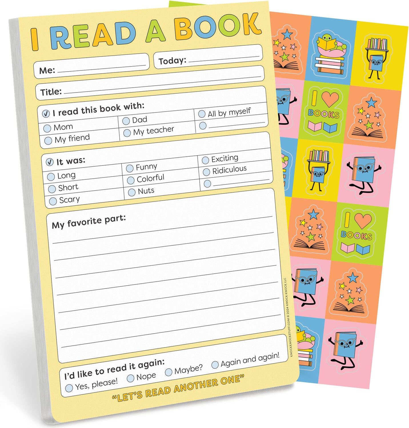 I Read a Book Playtime Pad with Sticker Sheet