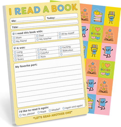 I Read a Book Playtime Pad with Sticker Sheet