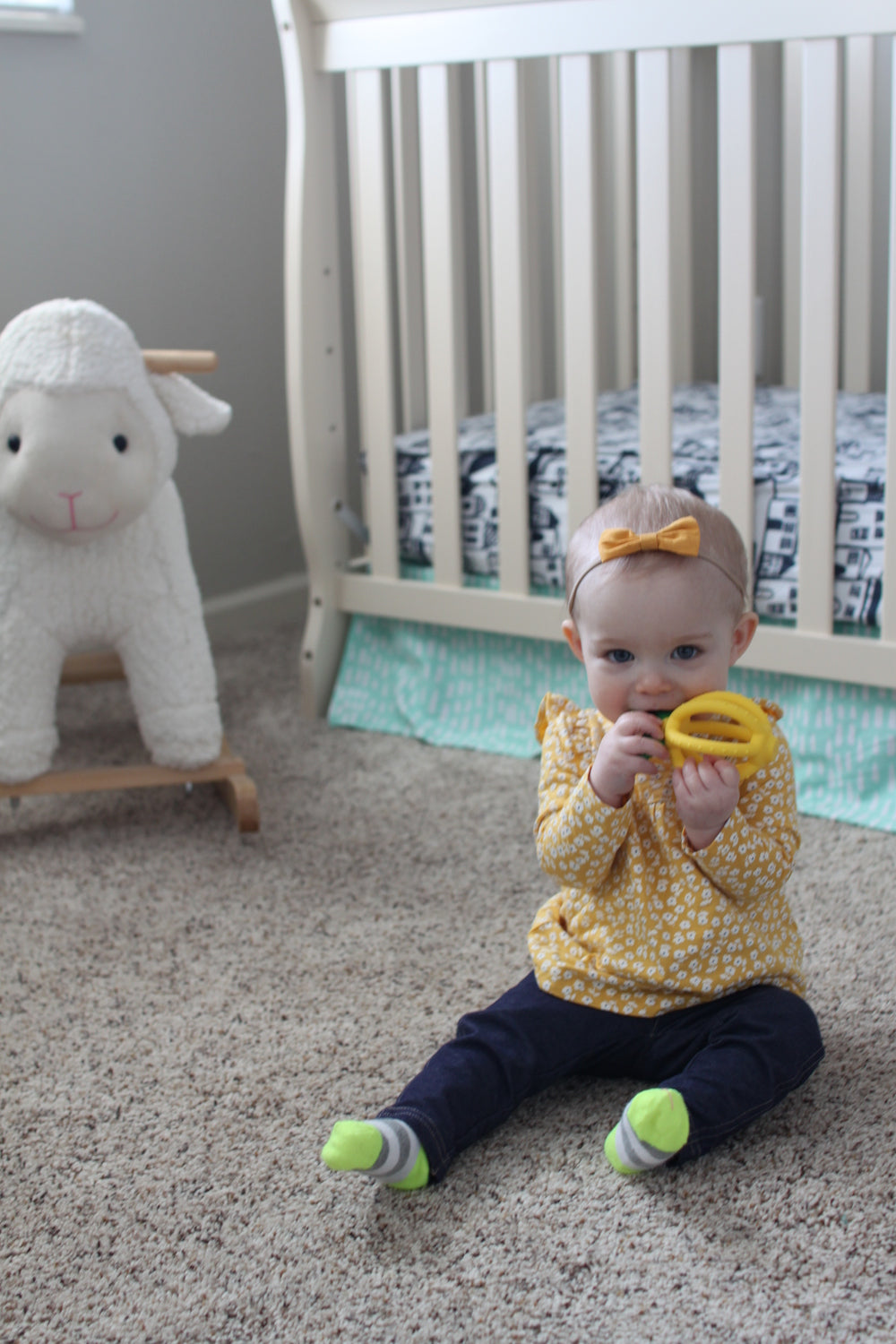 Teething Happens - Silicone Teether - Lemon Drop Teether Ball