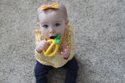 Teething Happens - Silicone Teether - Lemon Drop Teether Ball