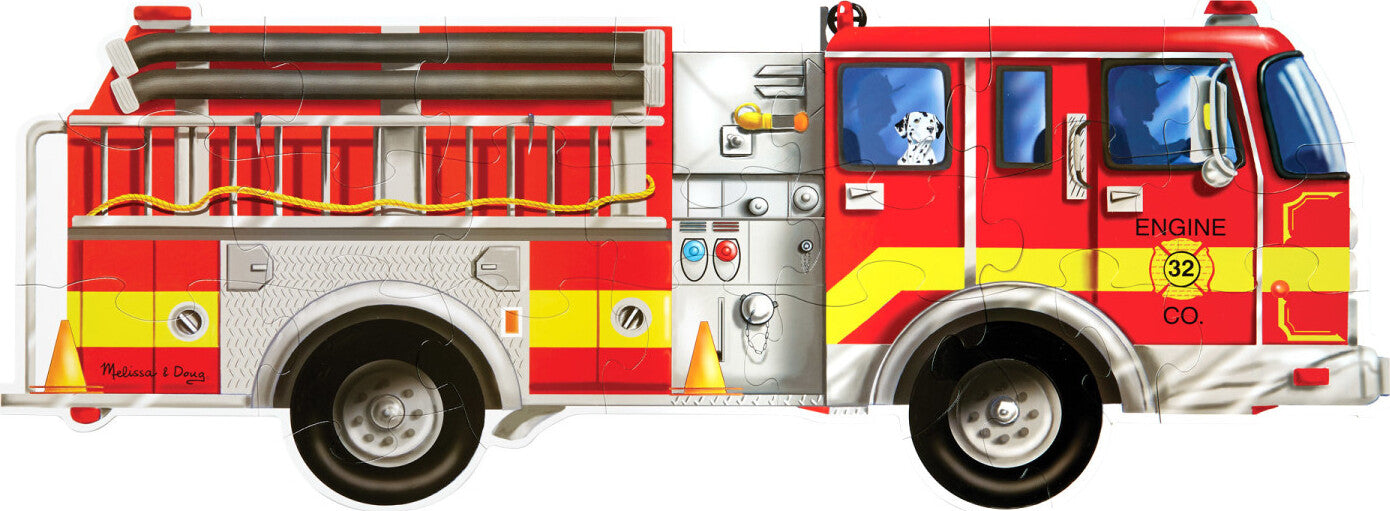 Giant Fire Engine Floor Puzzle - 24 Pieces