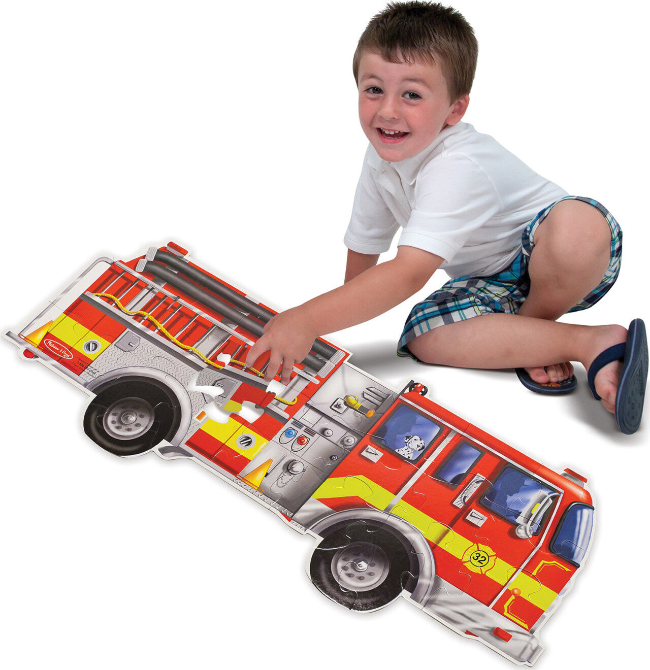 Giant Fire Engine Floor Puzzle - 24 Pieces