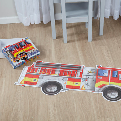Giant Fire Engine Floor Puzzle - 24 Pieces