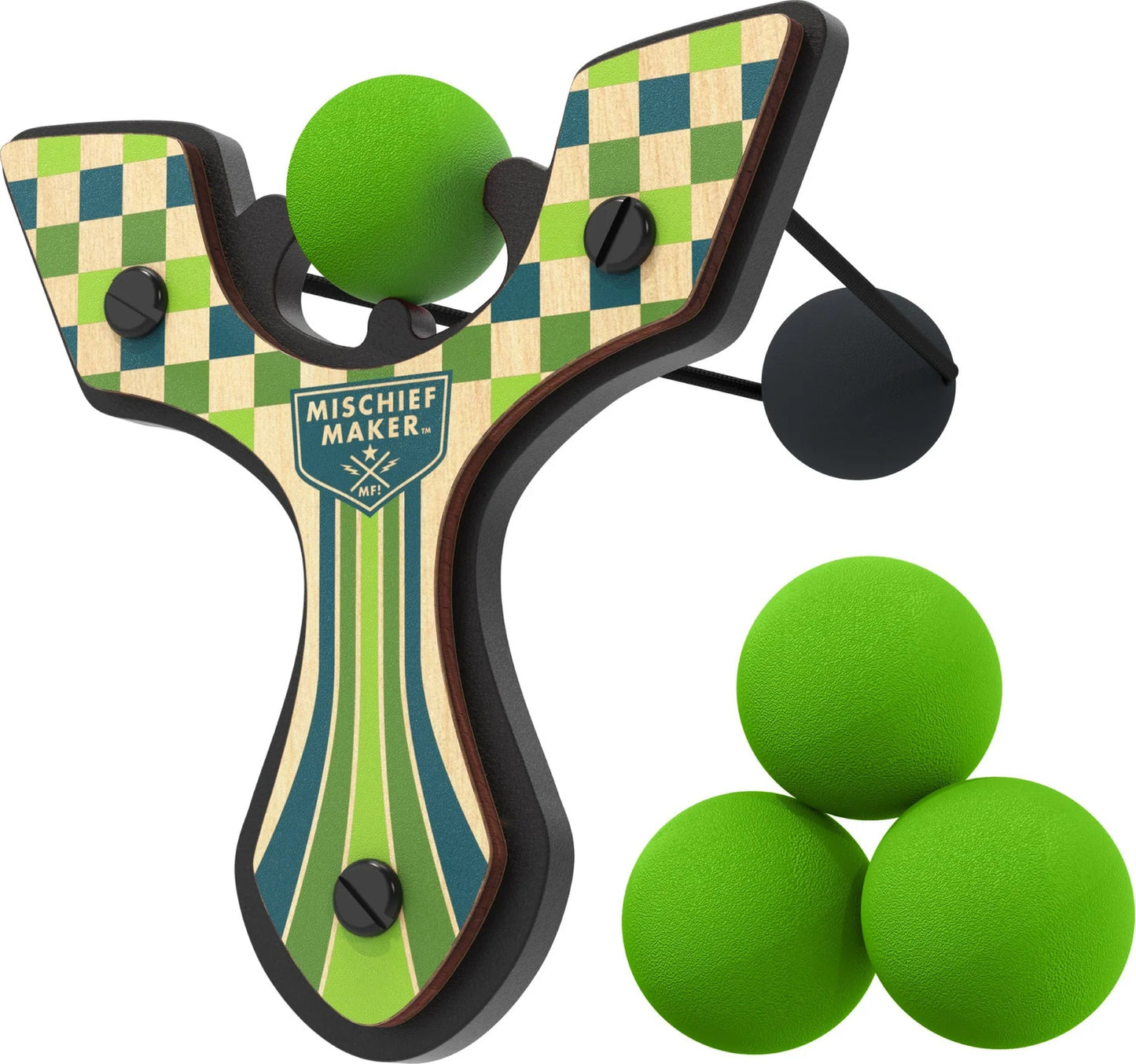 Mischief Maker Slingshot - Racer (Green Checkered)