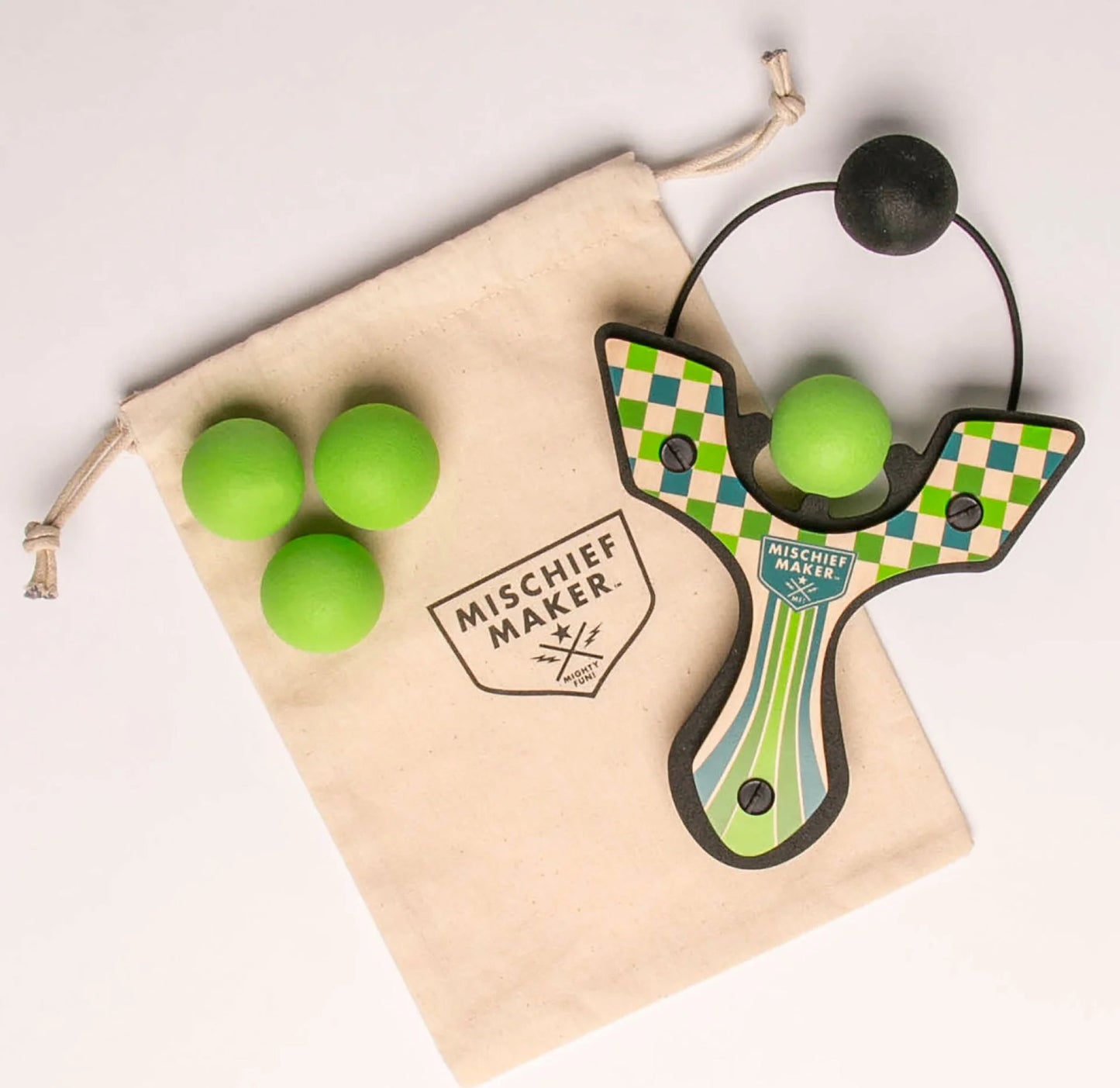 Mischief Maker Slingshot - Racer (Green Checkered)