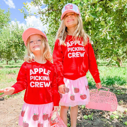 Red Apple Picking Crew Sweatshirt