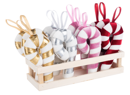 5.5"  Stuffed Candy Cane Ornament