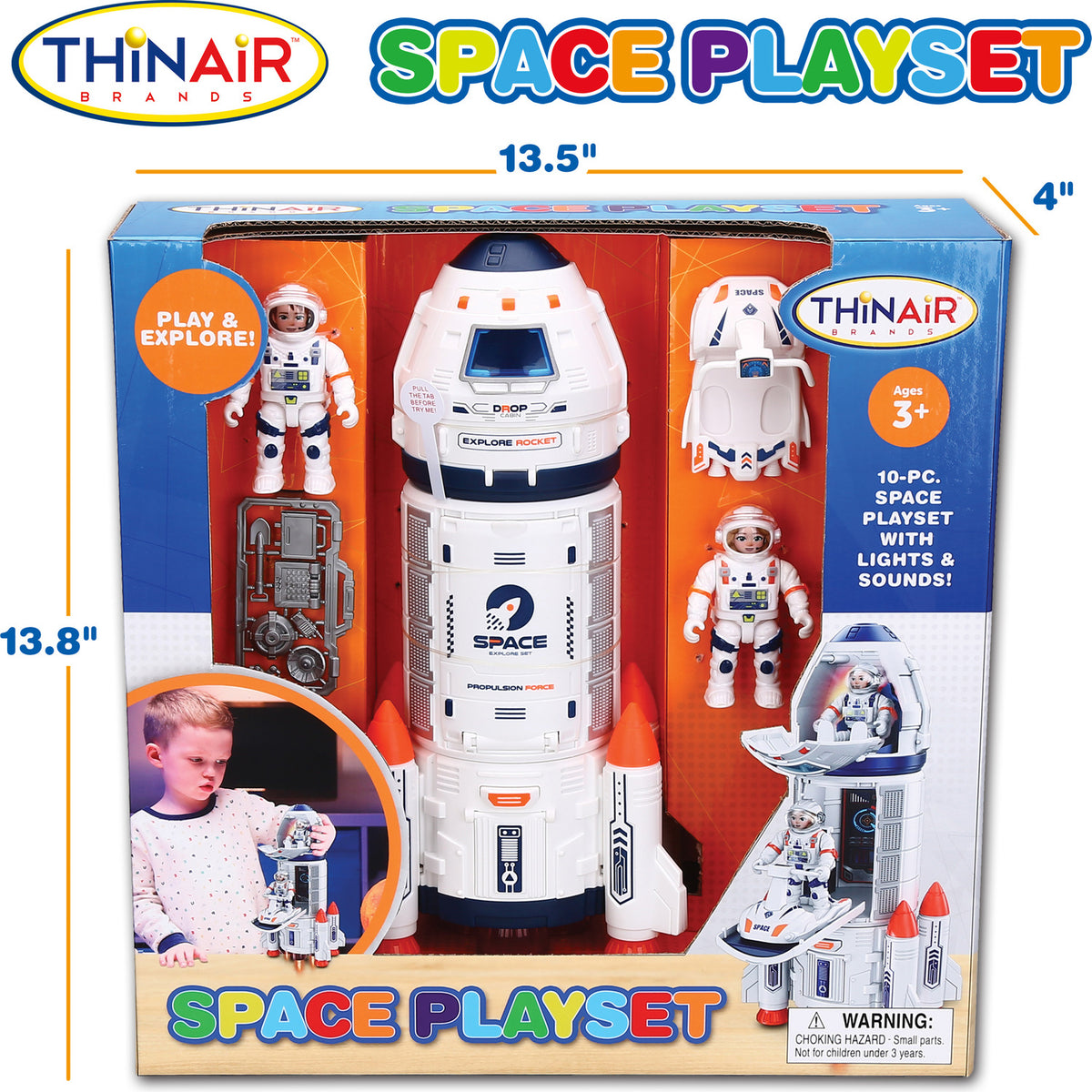 Space Explorer Play Set w/ Sound & Light Action