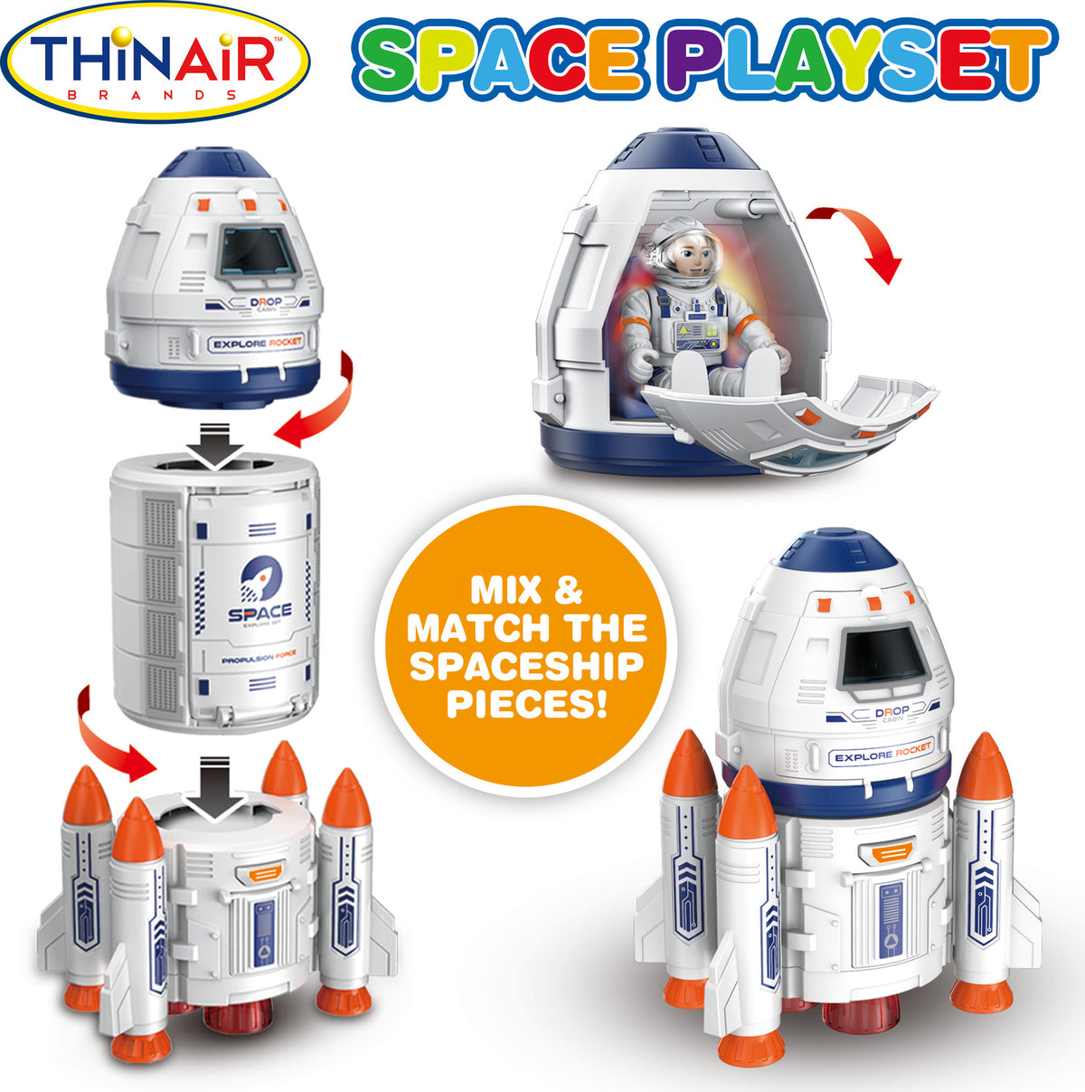 Space Explorer Play Set w/ Sound & Light Action