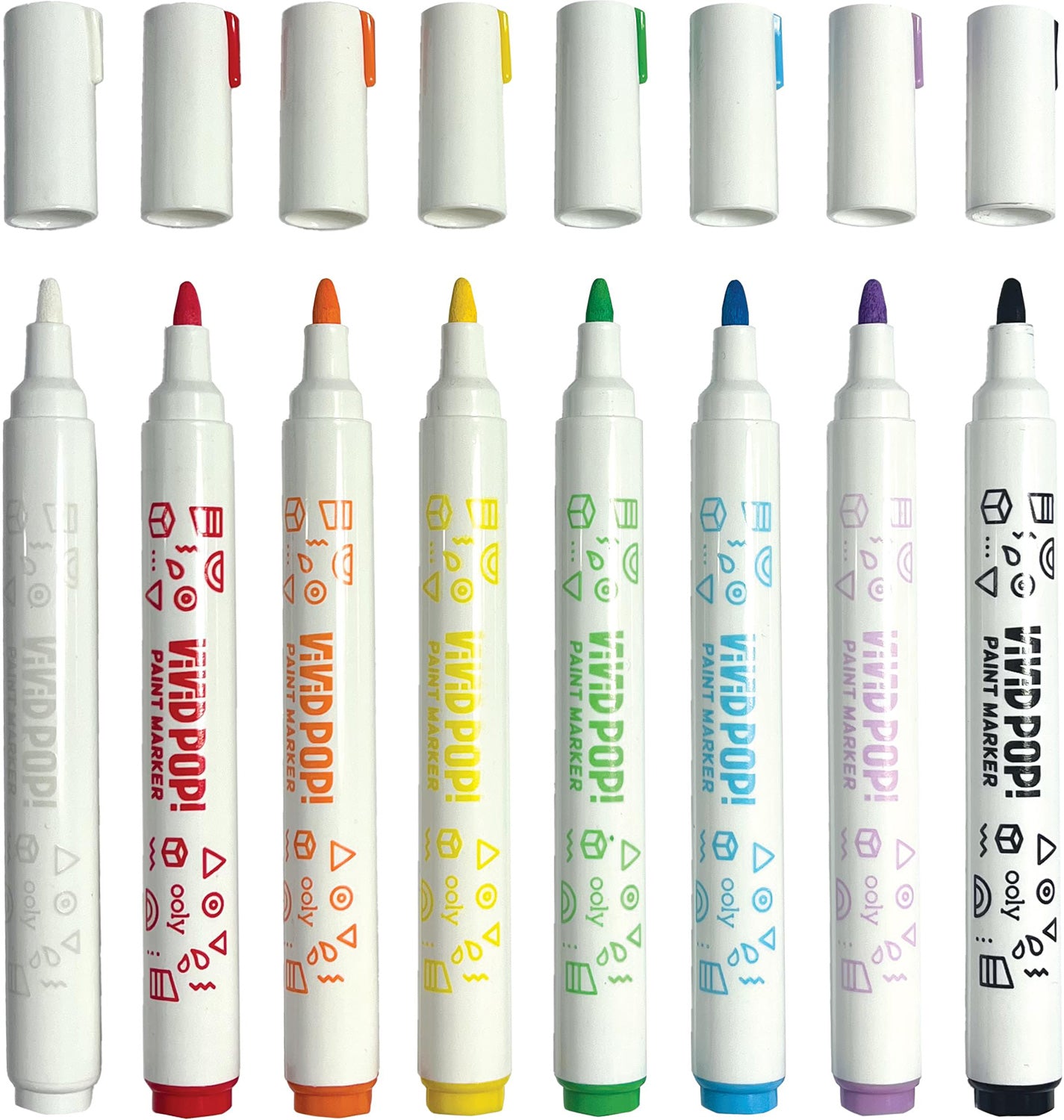 Vivid Pop! Water Based Paint Markers - 8 pk