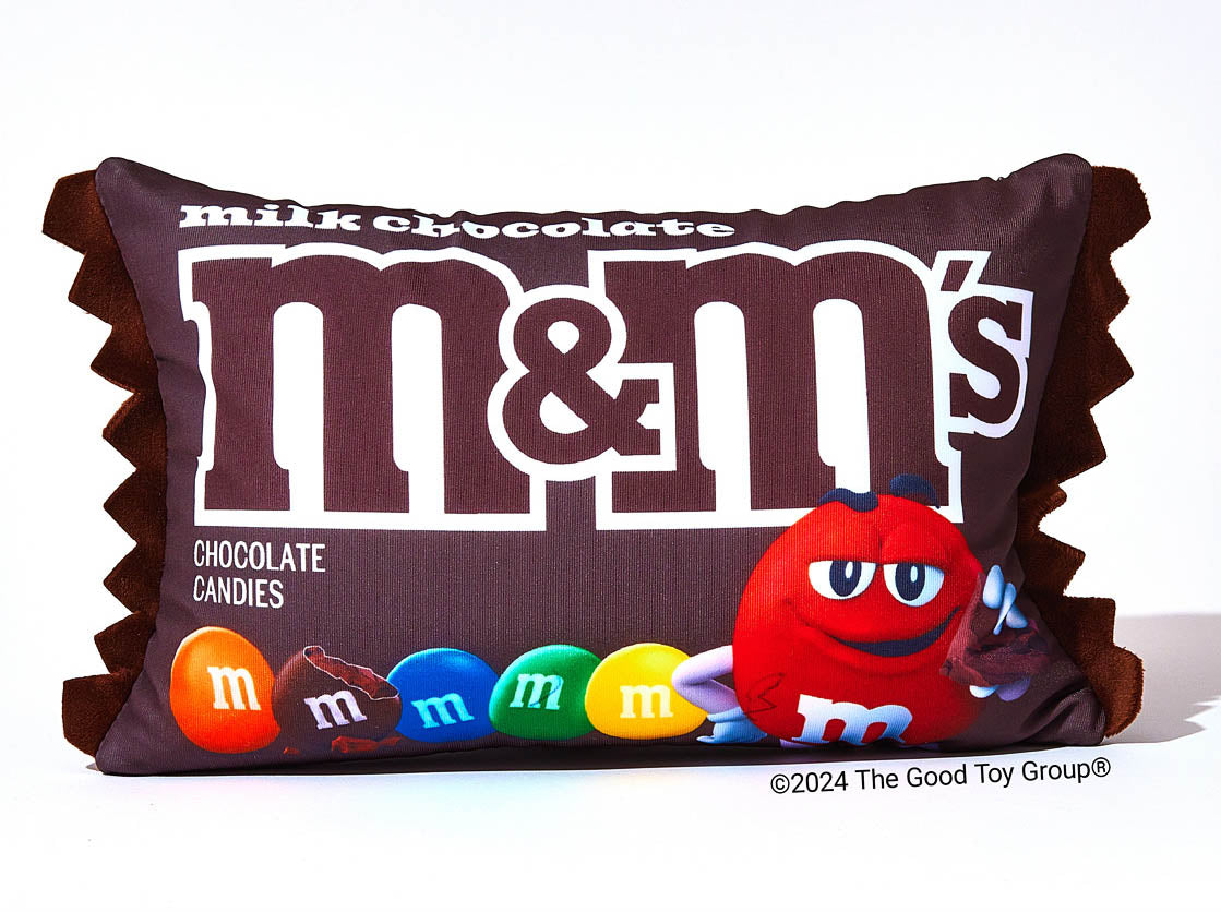 Milk Chocolate M&M's Candy Microbead Plush