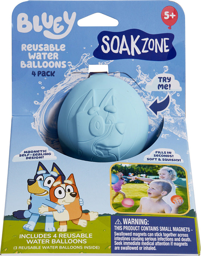 Soak Zone Bluey & Paw Patrol Reusable Water Balloons