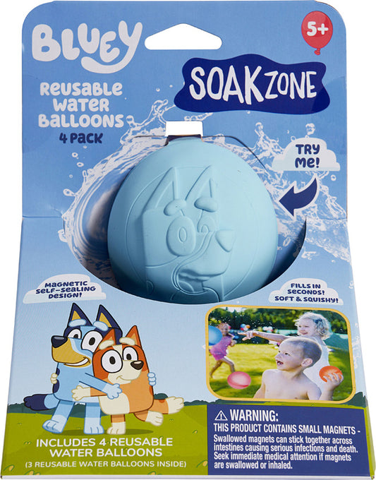 Soak Zone Bluey & Paw Patrol Reusable Water Balloons