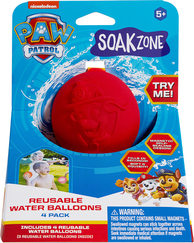 Soak Zone Bluey & Paw Patrol Reusable Water Balloons