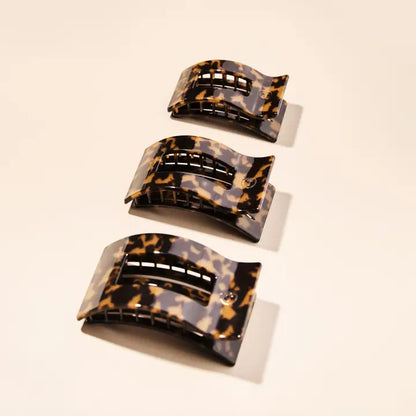 Square Flat Hair Clip | Small | Tortoise